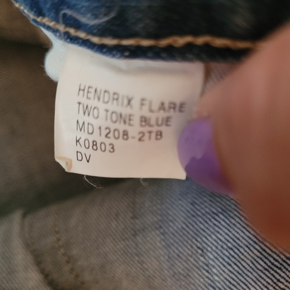 ARITZIA KSUBI ~ Hendrix Flare Two Tone Blue Denim Jeans Sz 31 - Picture 13 of 14